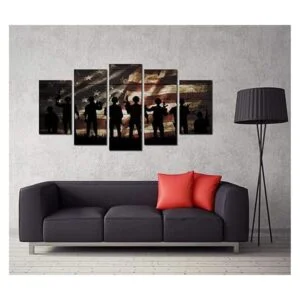 VVOVV Wall Decor Lienzo de pared con diseño de bandera_3