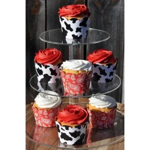 Vacas y bandana para cupcakes para fiestas de cumpleaños_4