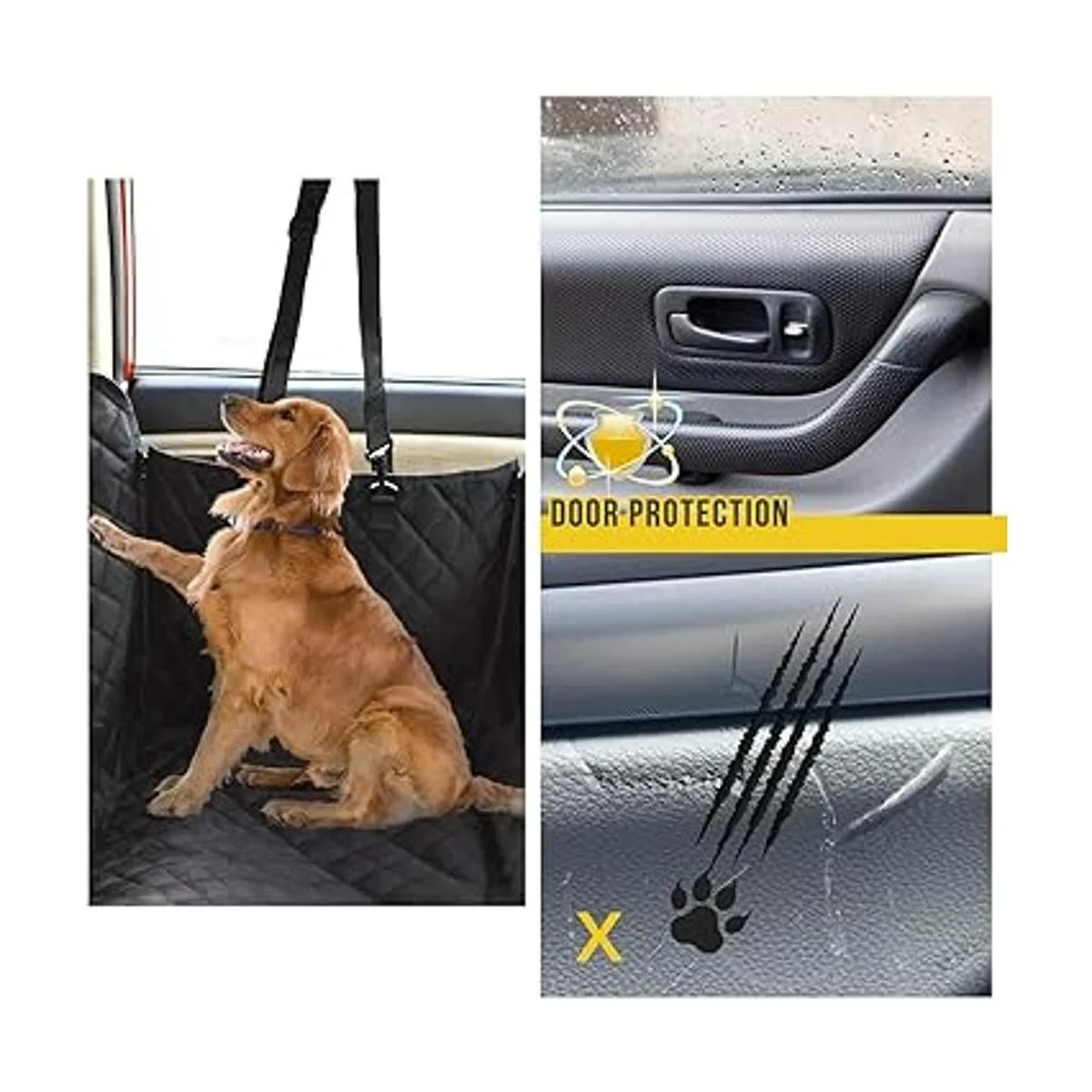 Vailge Funda de asiento para perro para asiento trasero