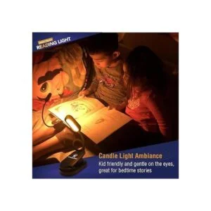 VYANLIGHT Luz de libro recargable con clip para leer en la_3