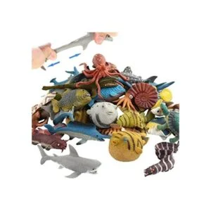 ValeforToy Juego de 18 juguetes de baño de goma material_1