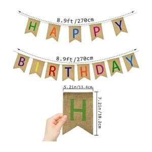 Vagski Bandera de arpillera de feliz cumpleaños banderas_2