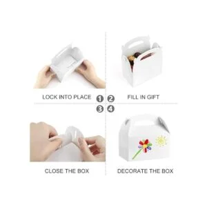 ValBox Paquete de 30 cajas de regalo de papel blanco a dos_4