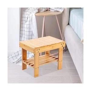VaeFae Taburete pequeño de bambú para niños reposapiés de_2