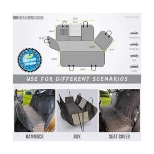 Vailge Funda de asiento para perro para asiento trasero