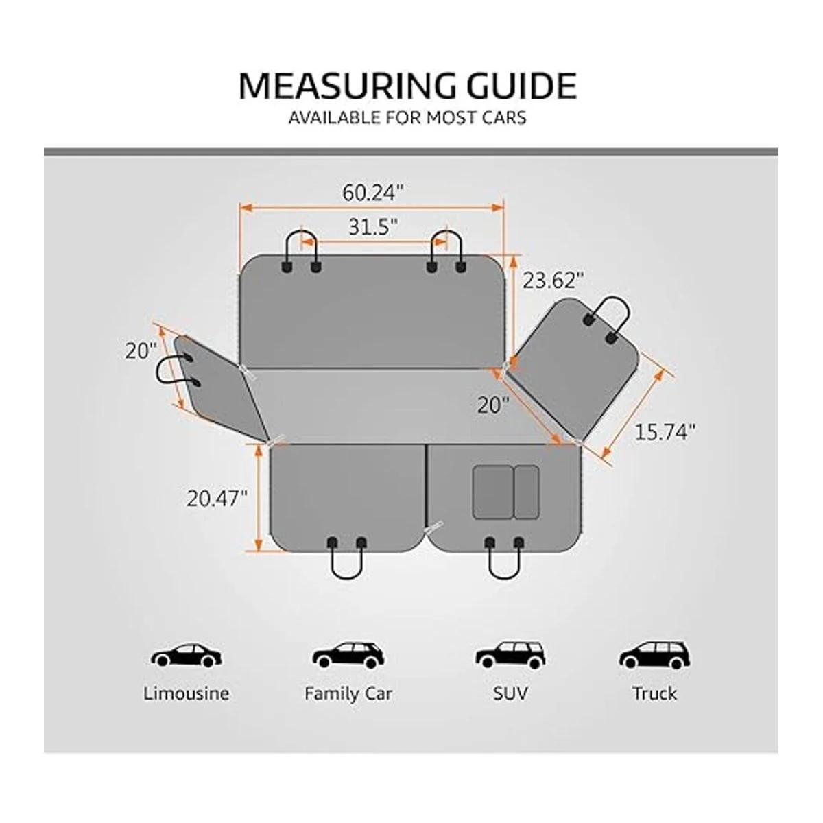 Vailge Fundas 100 impermeables para asiento de coche de