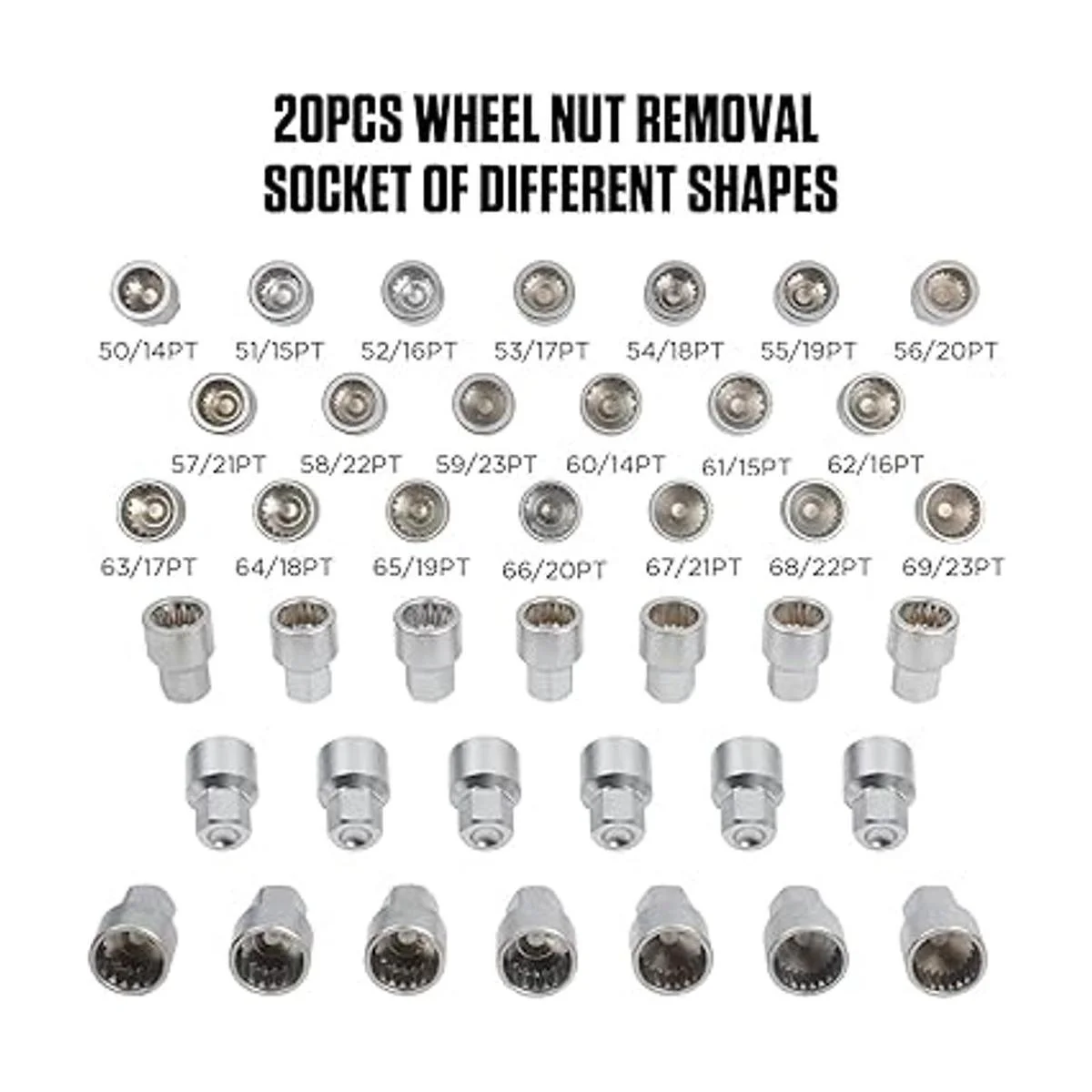 VKALTUL Juego de 20 piezas de tornillos antirrobo juego_6