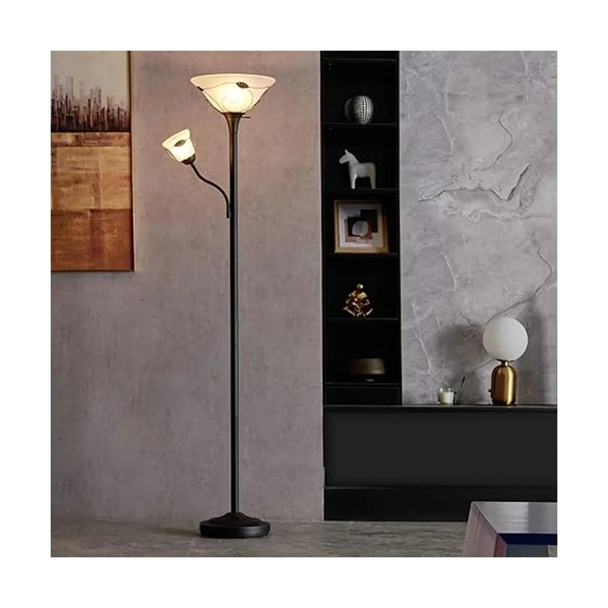 VONLUCE Torchiere Lámpara de pie con luz de lectura_2