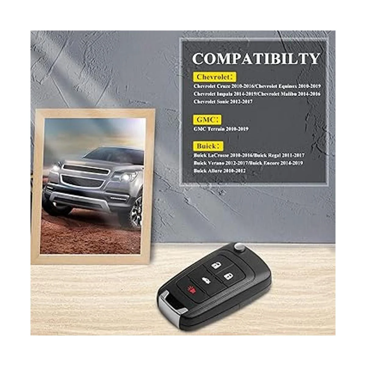 VOFONO llave remota de entrada sin llave para Chevrolet_2