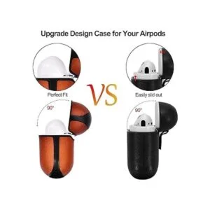 VMORO Compatible con Airpods Pro Funda de cuero genuino_4