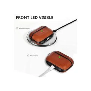 VMORO Compatible con Airpods Pro Funda de cuero genuino_5