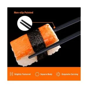 VIWIK 5 pares de palillos de fibra de vidrio bonitos_6