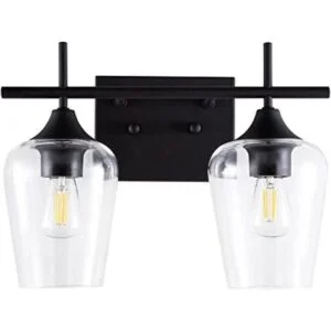 VONLUCE 2Light Vanity Light in Matt Black Finish Vintage_1