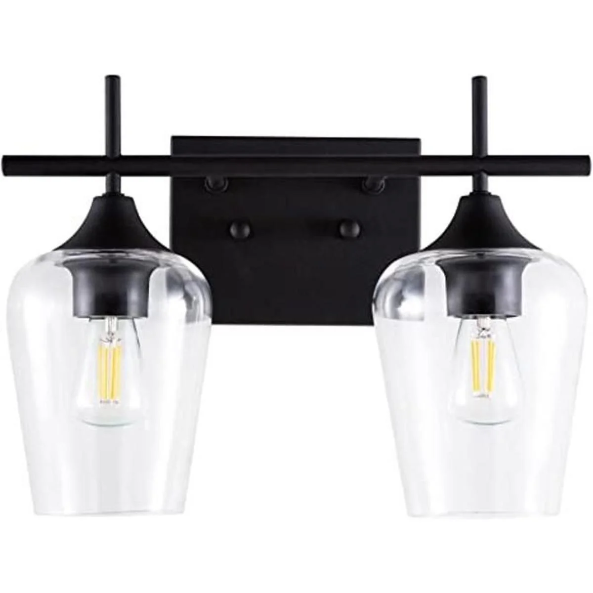 VONLUCE 2Light Vanity Light in Matt Black Finish Vintage_1