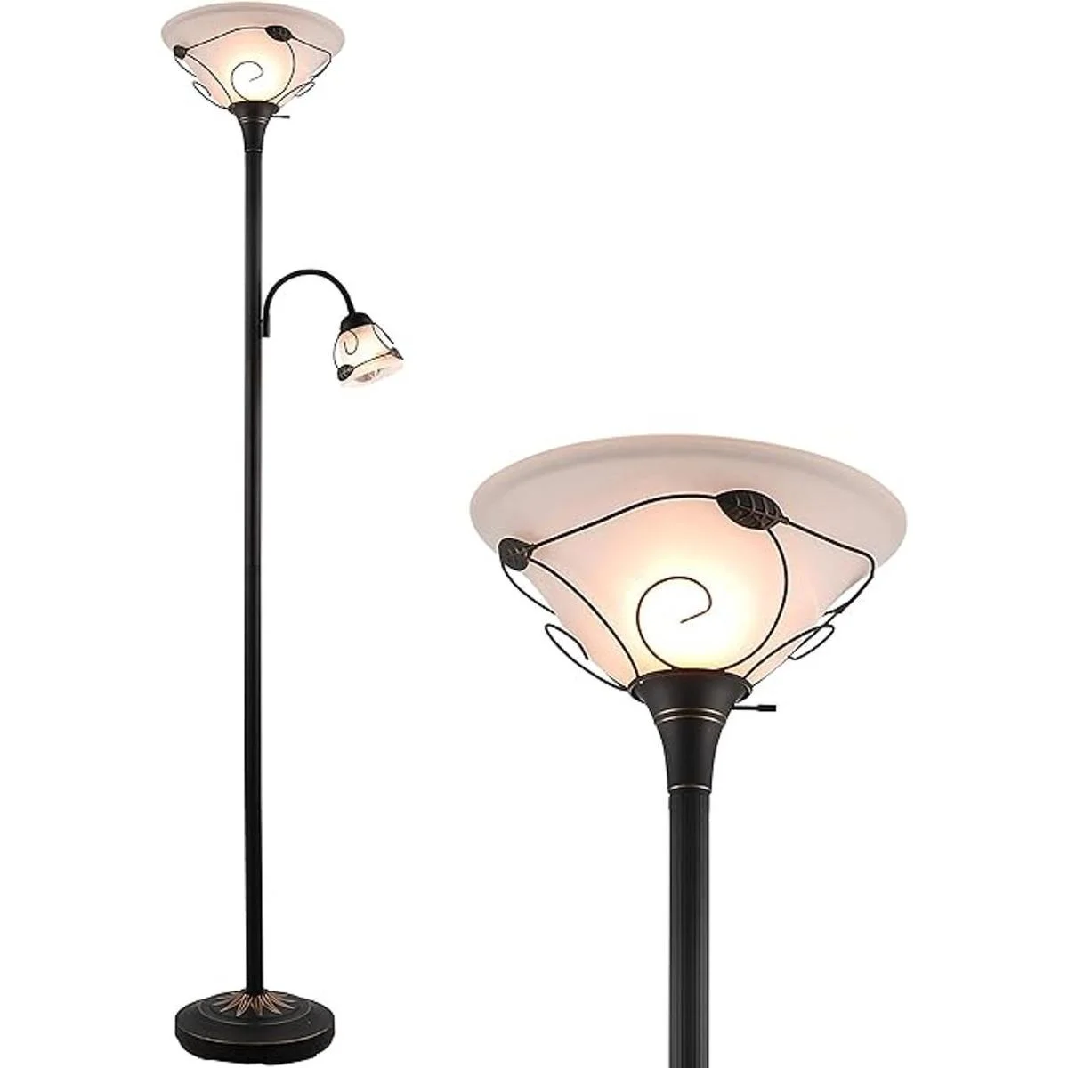 VONLUCE Torchiere Lámpara de pie con luz de lectura_1