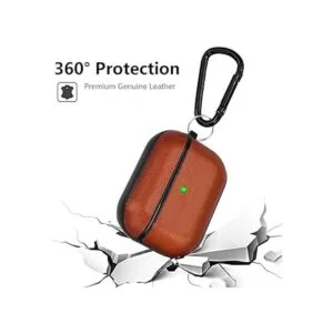 VMORO Compatible con Airpods Pro Funda de cuero genuino_3