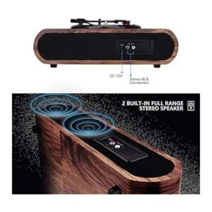 VOKSUN Tocadiscos vintage de 3 velocidades reproductor_3