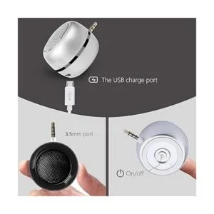 VOMAUXIN Mini altavoz inalámbrico con conector de entrada_4