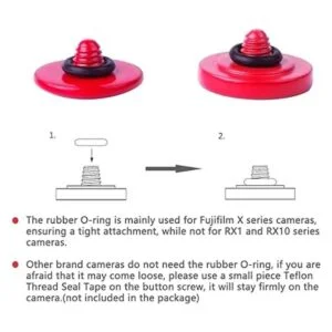 VKO Botón de liberación del obturador de metal suave rojo_3