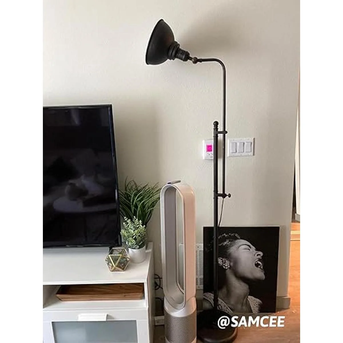 VONLUCE Lámpara de pie industrial ajustable lámpara de_3