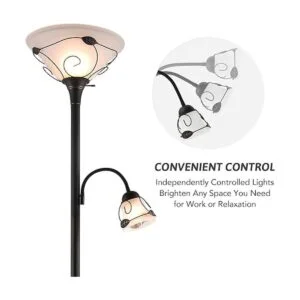VONLUCE Torchiere Lámpara de pie con luz de lectura_4