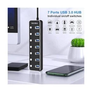 VKUSRA Hub USB 3.0 de 7 puertos con cable USB de 4 pies_2