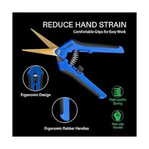 VIVOSUN Tijera de podar de mano con cuchillas de precisión_2