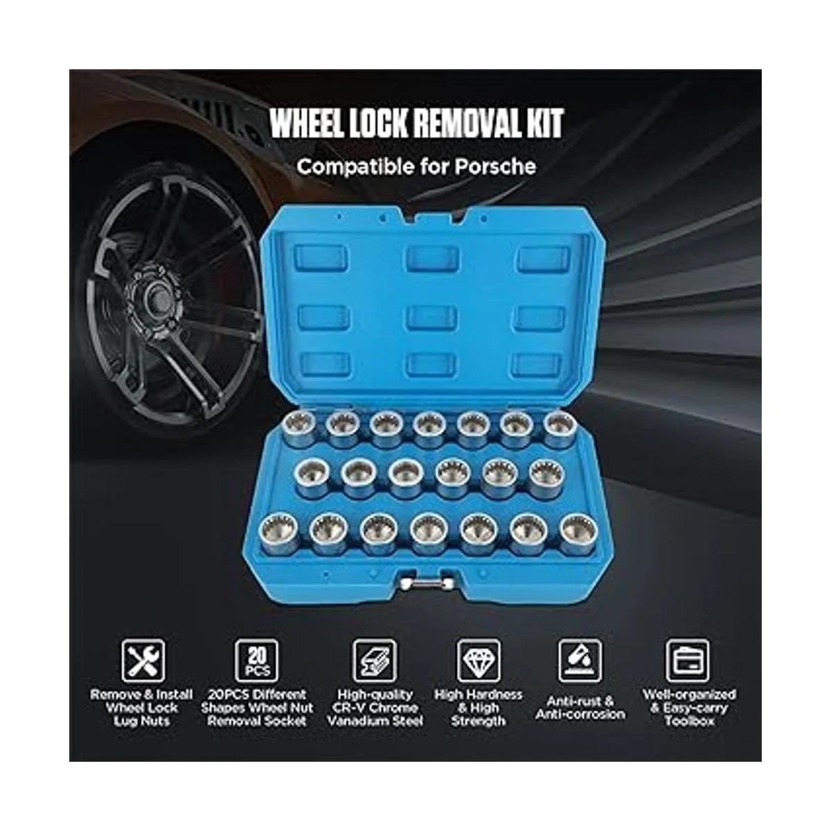 VKALTUL Juego de 20 piezas de tornillos antirrobo juego_2