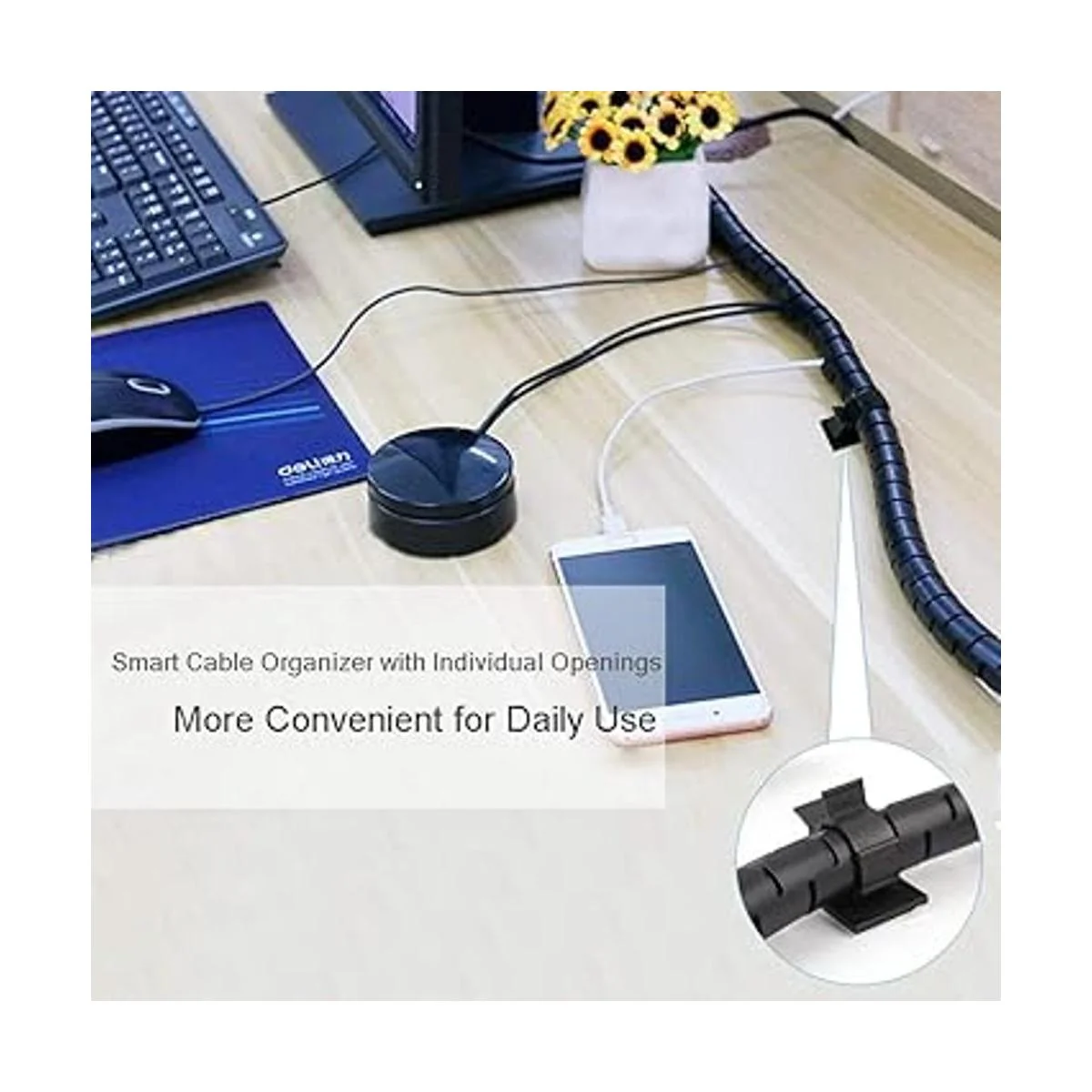 VIWIEU Fundas de gestión de cables para ordenador 1.1_5