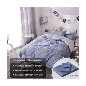 VM VOUGEMARKET Juego de funda de edredón de algodón 100_2