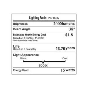 VSTAR PAR36 Bombilla LED de 15 W 1030 V CC 5000 K Luz_4