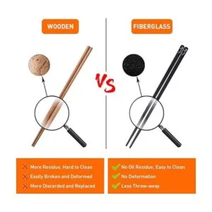 VIWIK 5 pares de palillos de fibra de vidrio bonitos_5