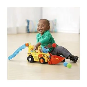 VTech Bulldozer Push Pop PopaBalls amarillo_6