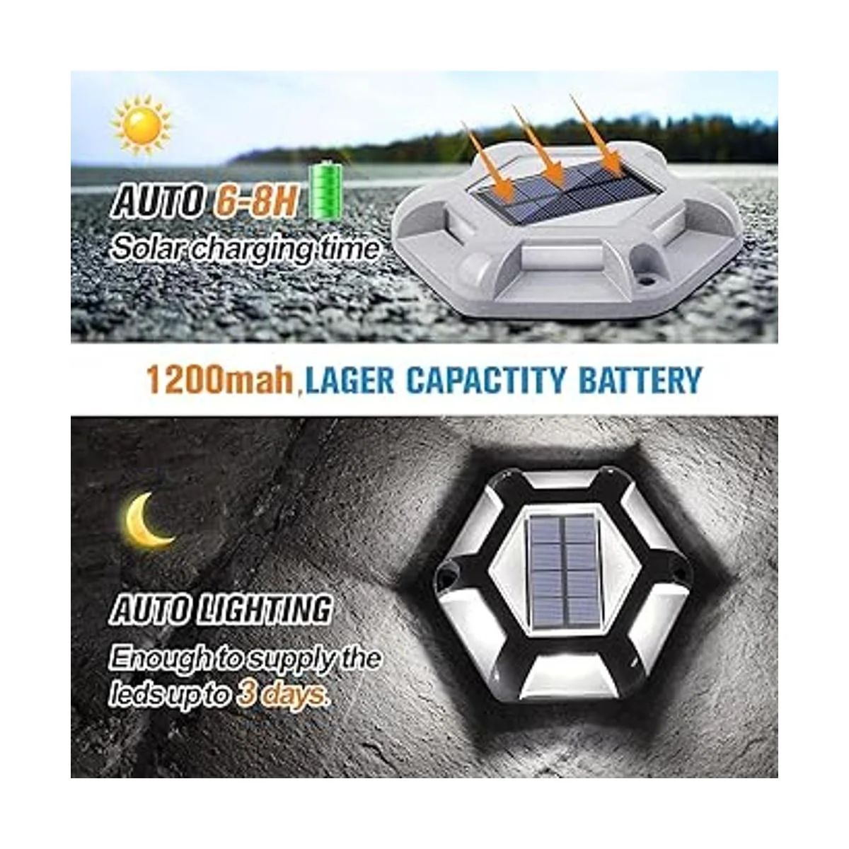 VOLISUN Luces solares de cubierta para entrada paquete_3