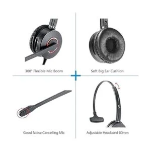 VTTelephoneHeadset Micrófono con cancelación de ruido QD