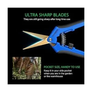 VIVOSUN Tijera de podar de mano con cuchillas de precisión_5