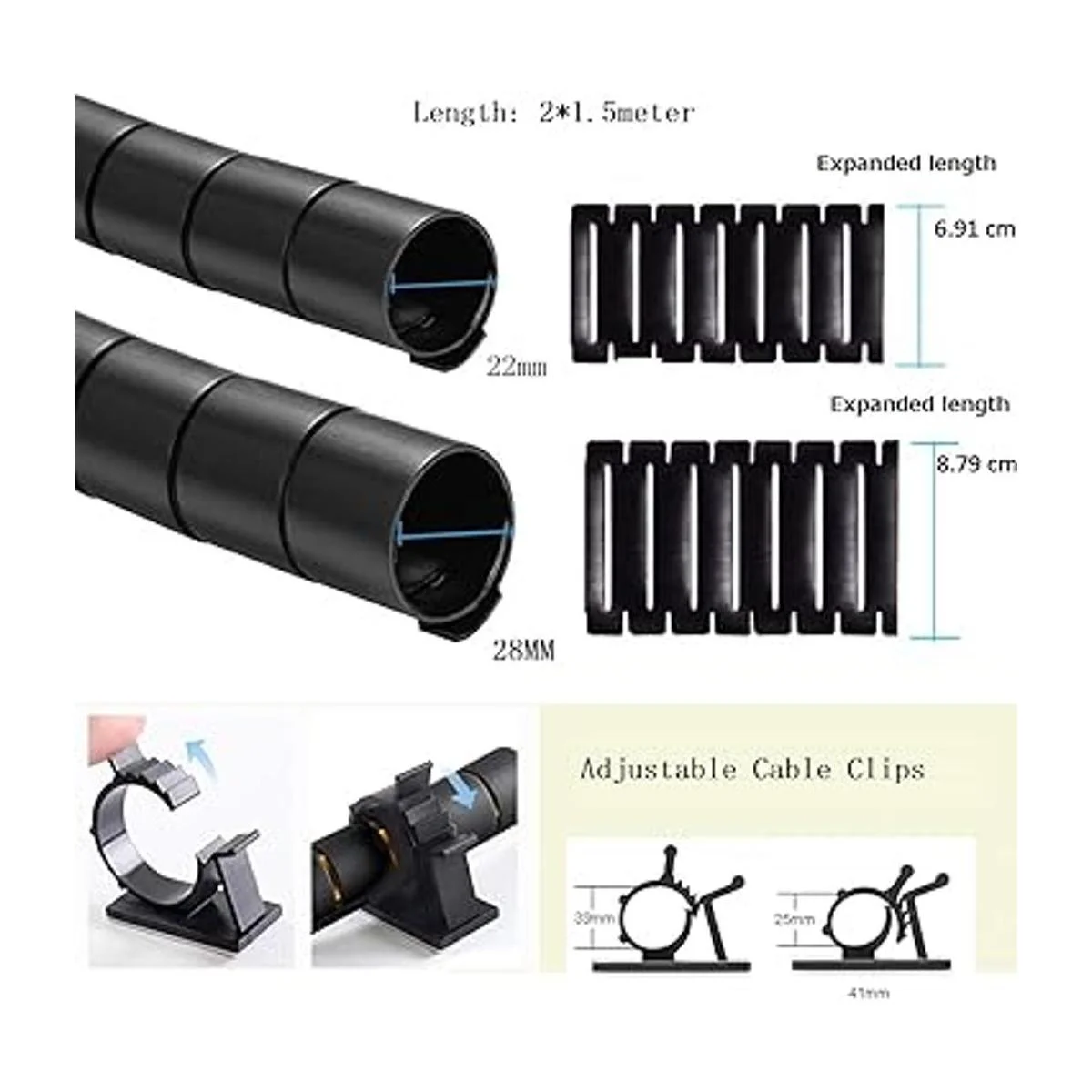 VIWIEU Fundas de gestión de cables para ordenador 1.1_3