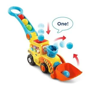 VTech Bulldozer Push Pop PopaBalls amarillo_2