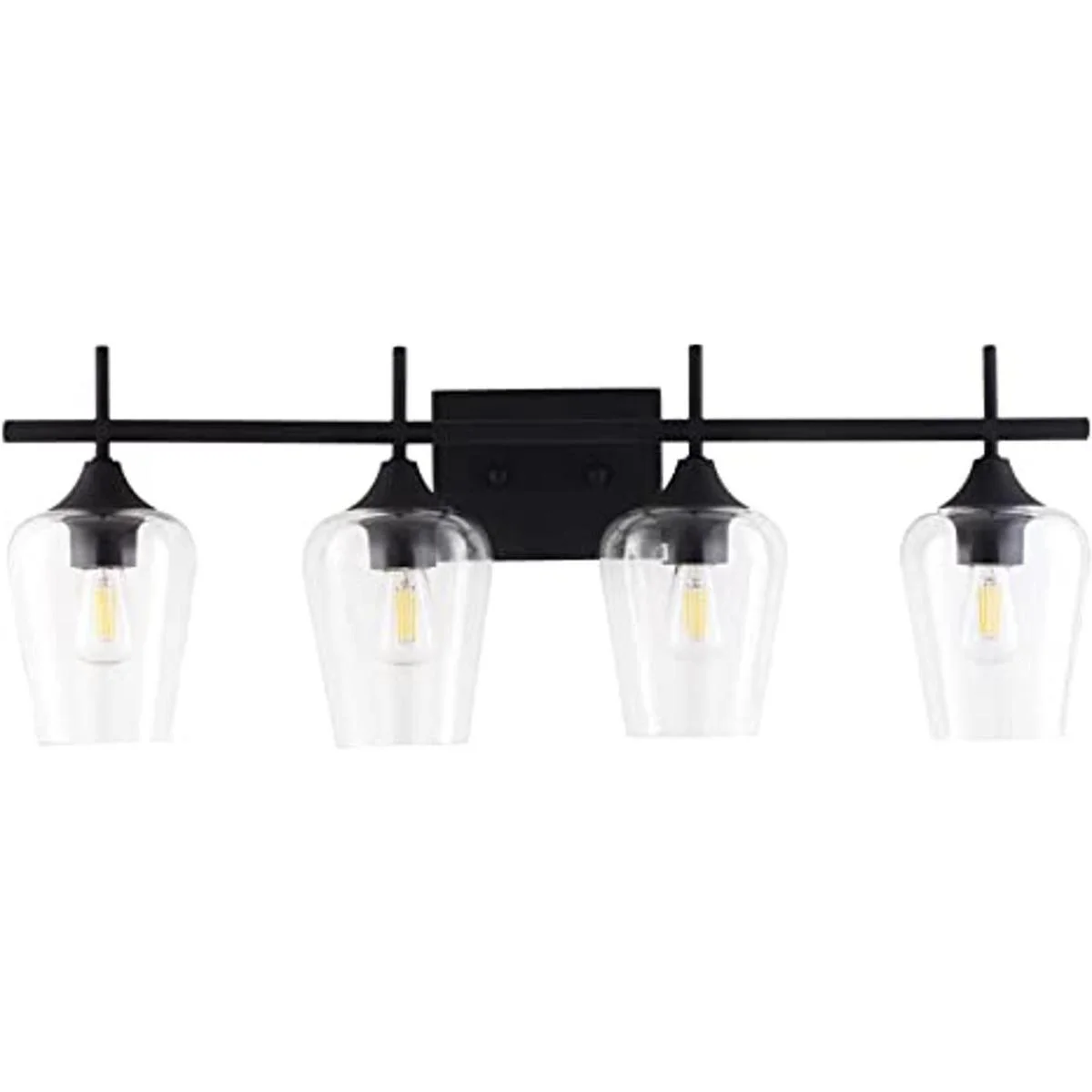 VONLUCE 4Light Vanity Light in Matt Black Finish Vintage_1