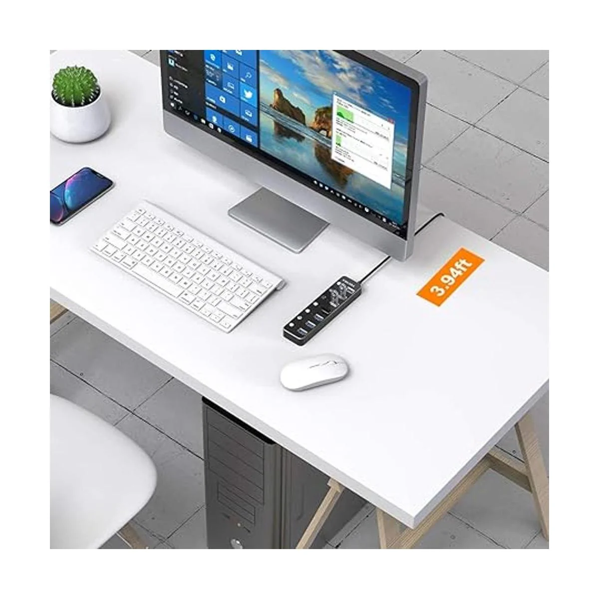 VKUSRA Hub USB 3.0 de 7 puertos con cable USB de 4 pies_4