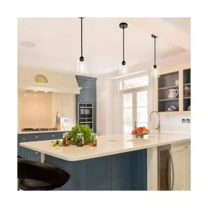 VILUXY Lámpara colgante de cristal vintage iluminación_3