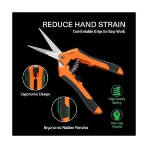 VIVOSUN Tijeras de podar con cuchillas de acero rectas_2