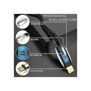 VIMVIP Cable auxiliar USB C a macho de 0.138 in USB tipo_2