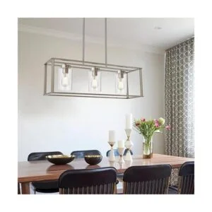 VINLUZ 3 candelabros lineales de luz de níquel cepillado_2