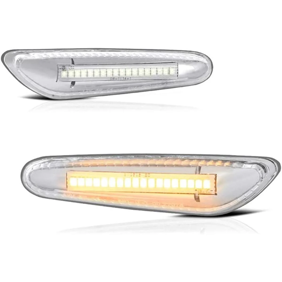 VIPMOTOZ Tira de luces LED cromadas con marcador lateral_1