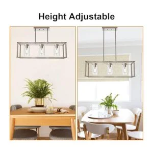 VINLUZ 3 candelabros lineales de luz de níquel cepillado_3