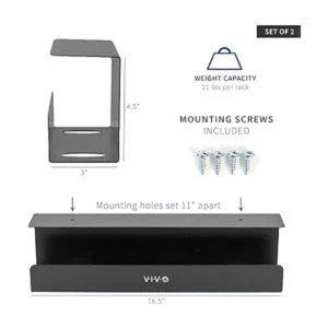 VIVO Bandeja de gestión de cables debajo del escritorio de_6