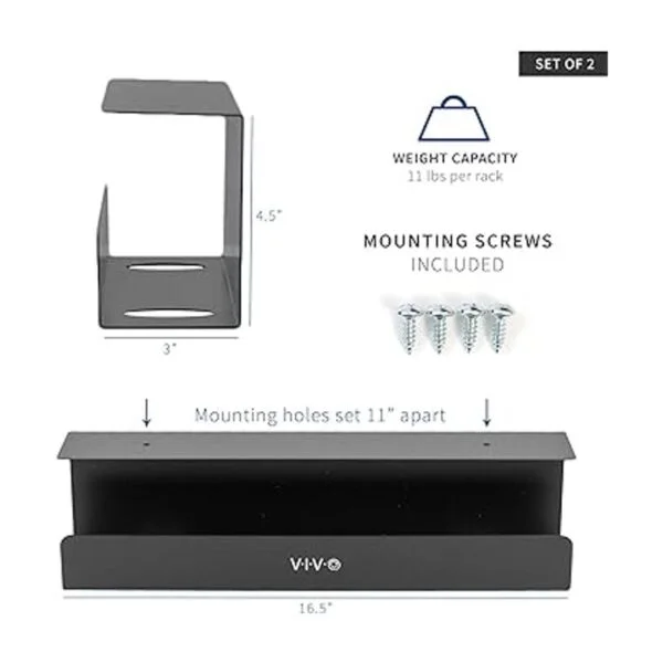 VIVO Bandeja de gestión de cables debajo del escritorio de_6