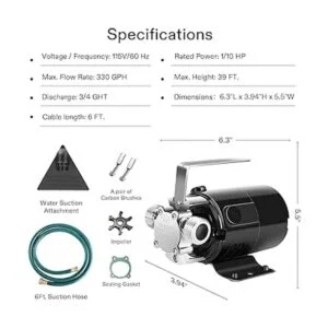 VIVOSUN Bomba de transferencia de agua de 330 GPH de 115 V_2