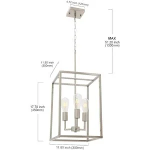 VINLUZ Lámpara de araña clásica para interiores con_4